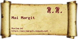 Mai Margit névjegykártya